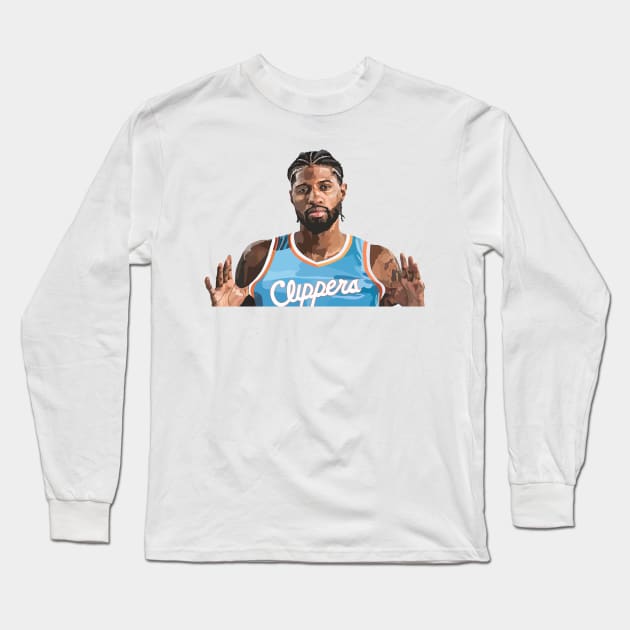 Paul George | Los Angeles Clippers Long Sleeve T-Shirt by ActualFactual